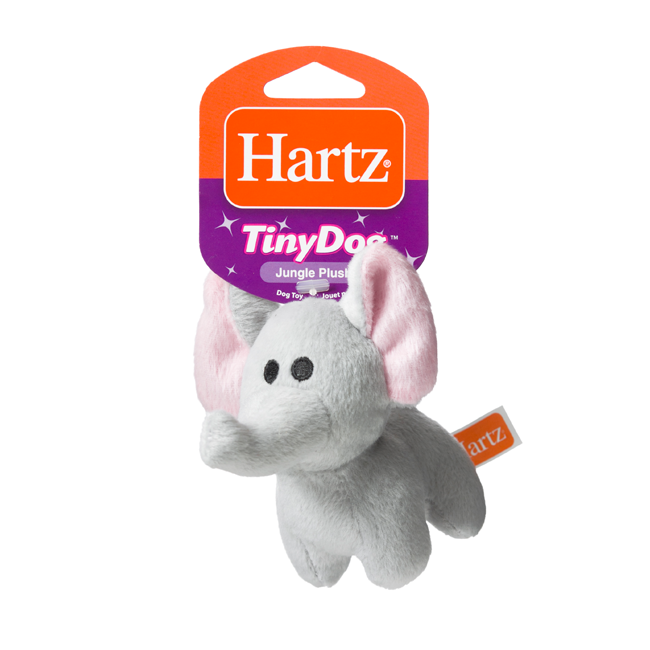 pink elephant squeaky dog toy