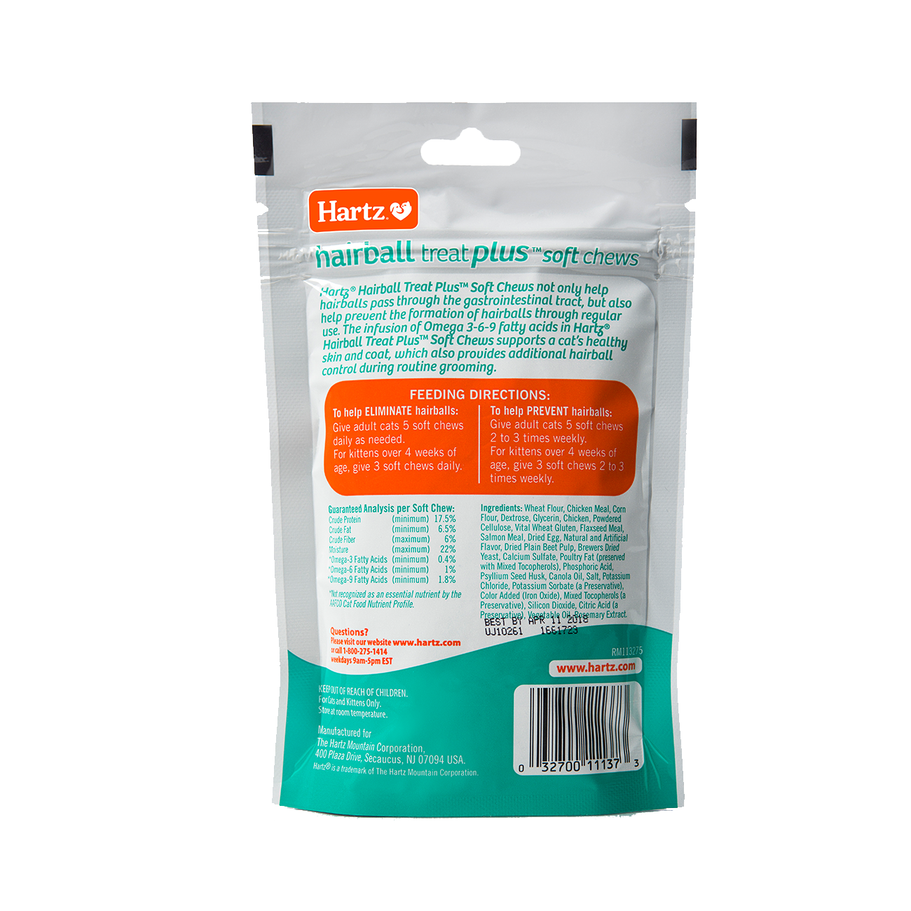 Hartz hairball hot sale treat plus