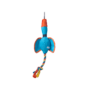 Hartz blue nose diver squeaky chew toy and rope for large dogs