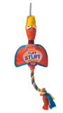 Orange duck chew toy and rope for large dogs, Hartz SKU 3270011577