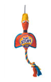 Hartz orange nose diver squeaky chew toy and rope for large dogs, Hartz SKU# 3270011577