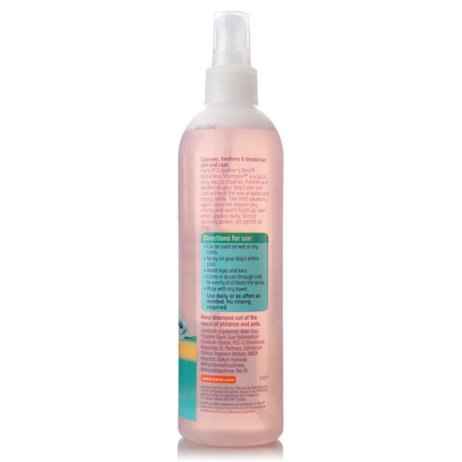 Directions to apply dry shampoo for dogs, Hartz SKU 3270012106