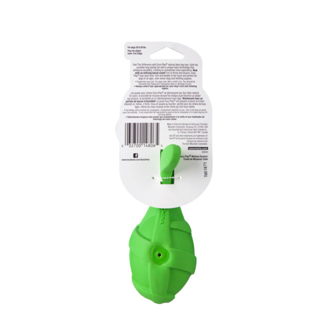 Green latex chew toy for medium sized dogs, Hartz SKU 3270014806