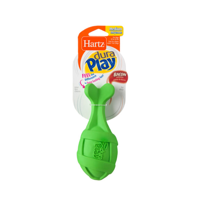Squeaky green missile toy for medium size dogs, Hartz SKU 3270014806
