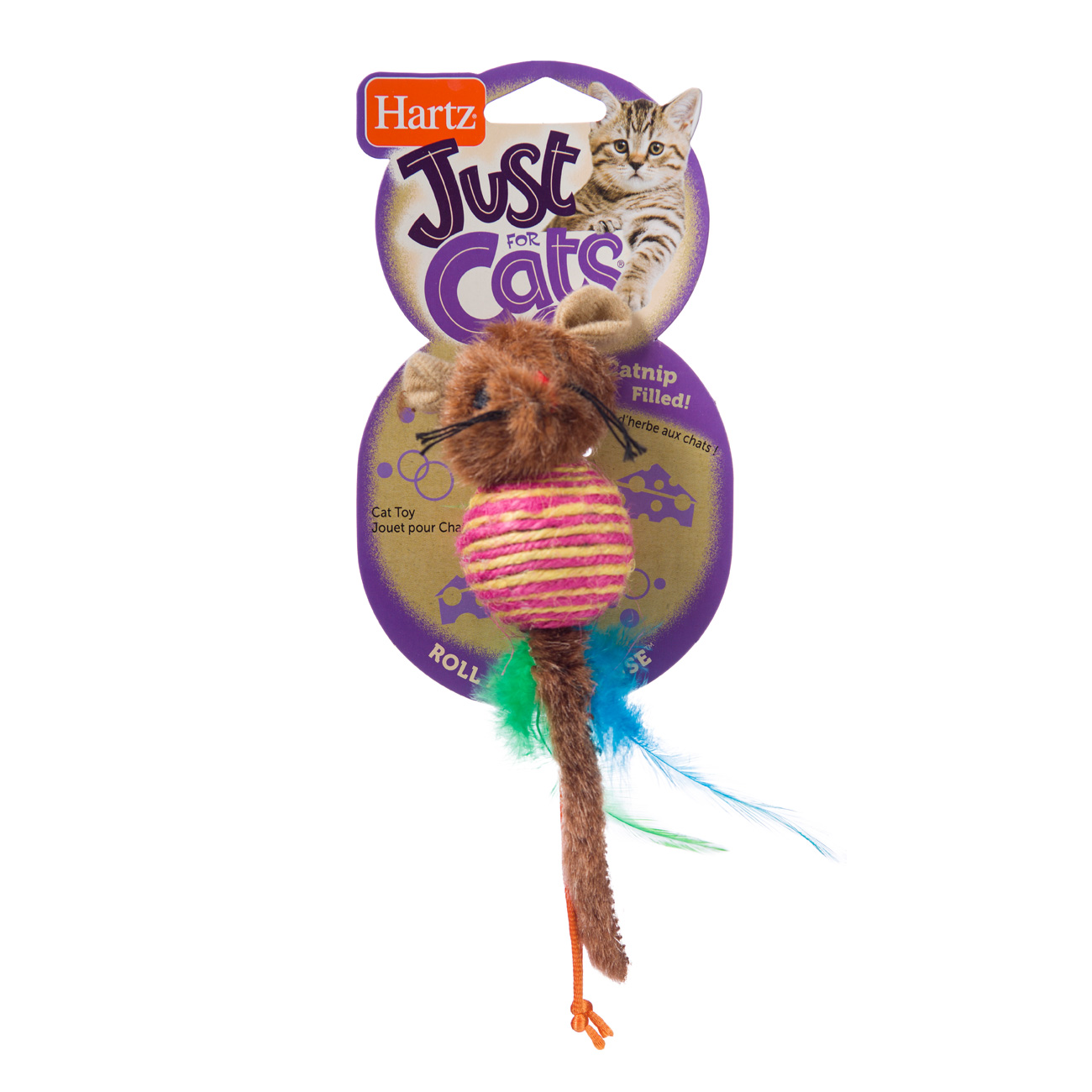 purple mouse cat toy