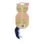 A green feathered cat toy filled with catnip, Hartz SKU 3270014952