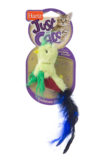 A green chirping plush bird toy for cats, Hartz SKU 3270014952