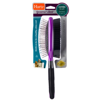 A combo brush for dogs, designed to detangle hair, Hartz SKU 3270083801