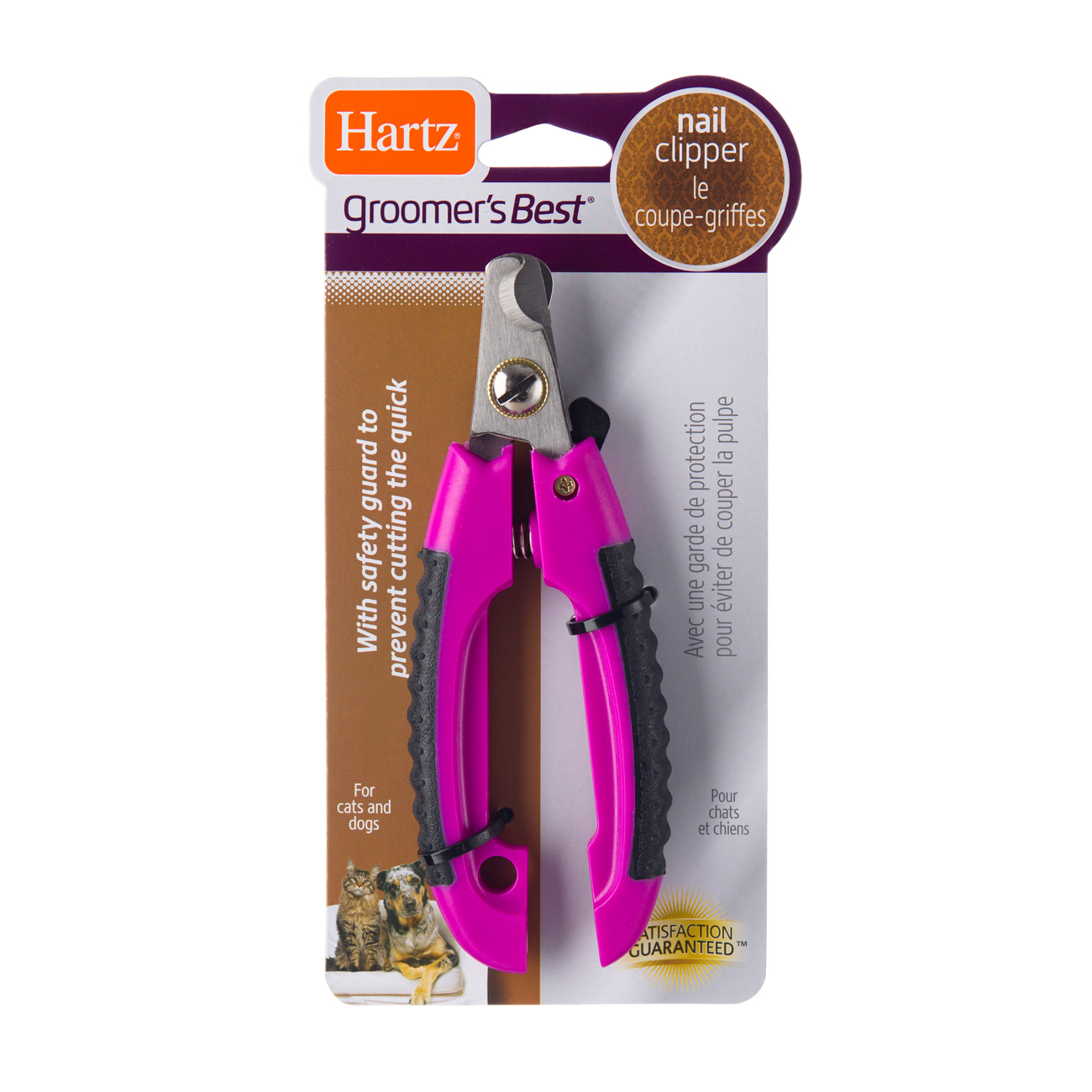 Black and purple nail clipper for dogs and cats, Hartz SKU 3270085771