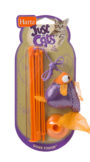A fishing rod and sparkly orange fish toy for cats, Hartz SKU 3270088538