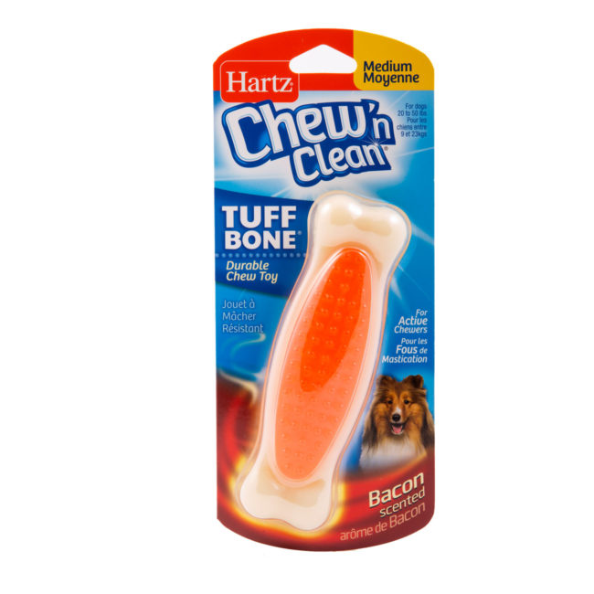 Orange bacon scented chew toy for medium dogs, Hartz SKU 3270097528