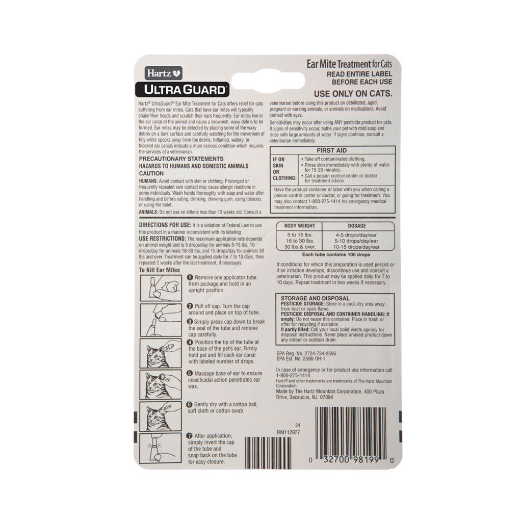 Hartz® UltraGuard® Ear Mite Treatment for Cats Hartz