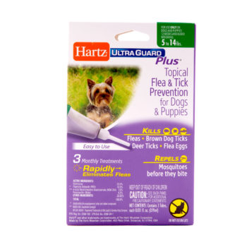 A topical flea and tick treatment for dogs, Hartz SKU 3270098206