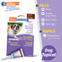 A flea and tick treatment that comes as dog topical drops. Use this for parasite control.