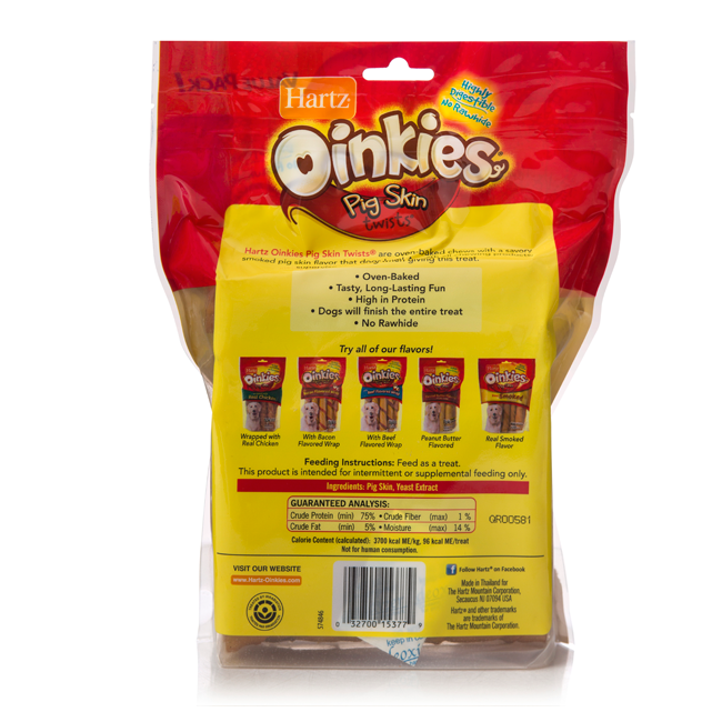 Hartz® Oinkies® Pig Skin Twists Hartz
