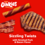Oinkies sizzling twists. With smoked pork and bacon flavor.