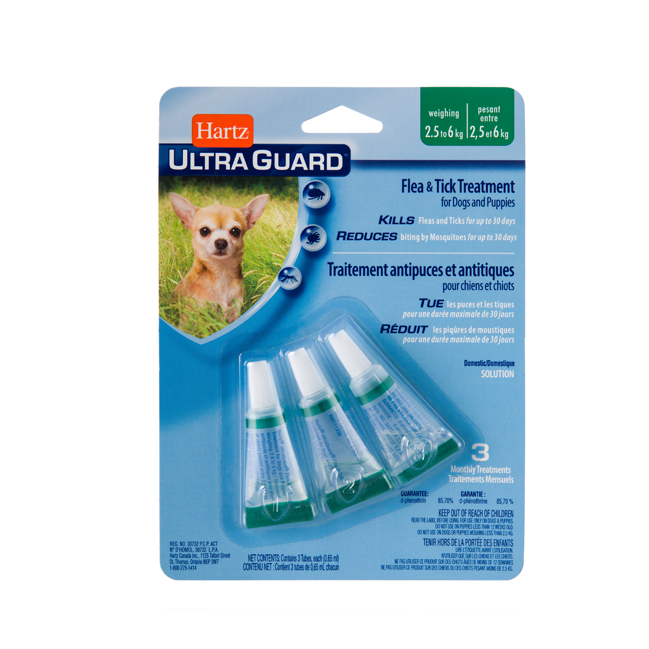 Hartz® UltraGuard® Flea and Tick Treatment for Dogs and Puppies 2.5kg
