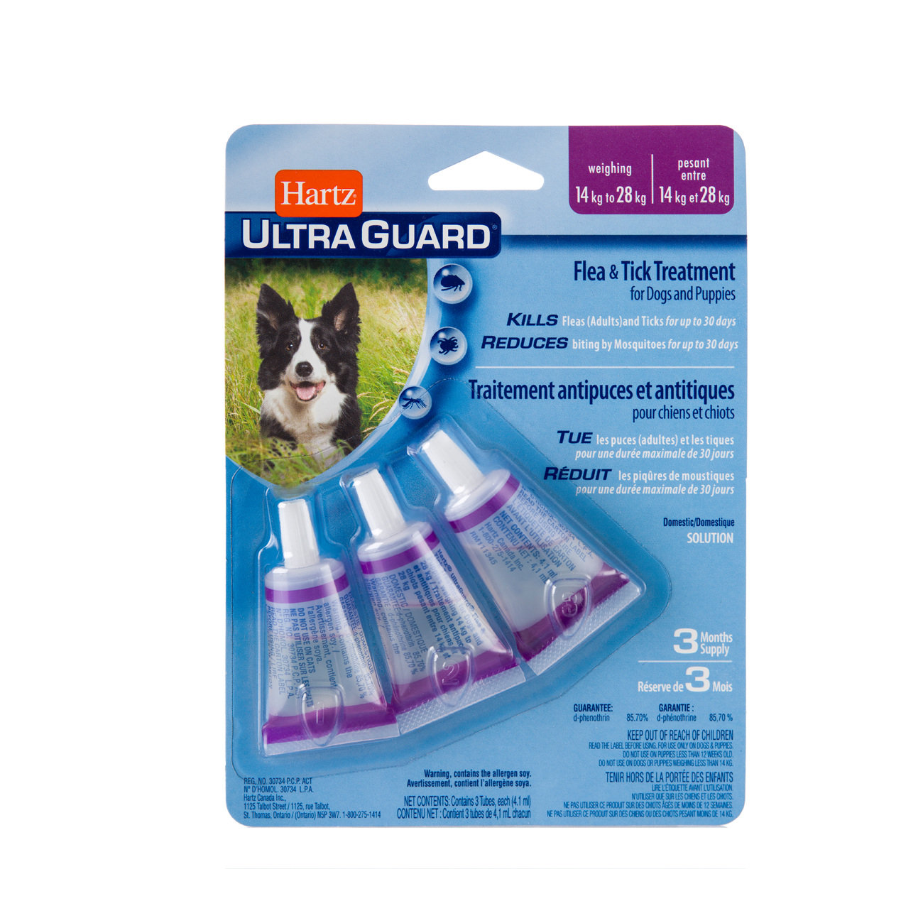 Hartz® UltraGuard® Flea and Tick Treatment for Dogs and Puppies 14kg to 28kg / Traitement