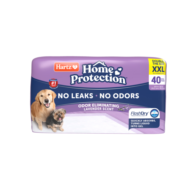 Hartz® Home Protection™ XXL Odor Eliminating dog pads 40 Count - Lavender Scent