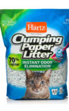 A 4.3 lb clumping paper litter for cats, dust free, Hartz SKU 3270015558