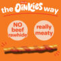 Hartz Oinkies Tender Twists. No beef rawhide. Really meaty.