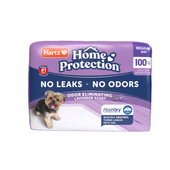 Hartz® Home Protection™ Odor Eliminating Dog Pads 100 Count - Lavender Scent. Hartz SKU# 3270014840