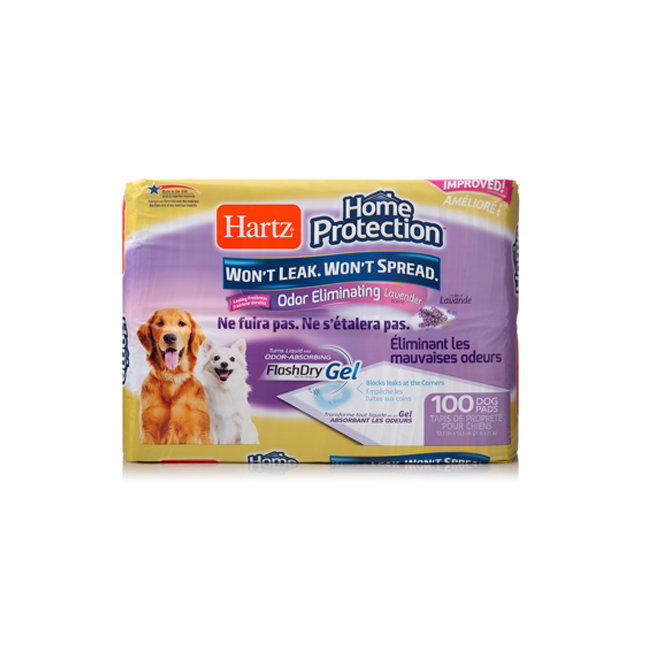 Hartz® Home Protection™ Odor Eliminating Dog Pads 100 Count Lavender