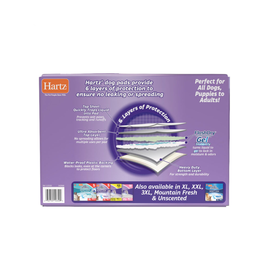 Hartz® Home Protection™ Odor Eliminating Dog Pads 100 Count Lavender