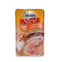 Hartz delectables lickable treat stew senior 15+ with chicken and tuna. Front of package.