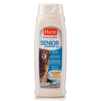 Soothing oatmeal shampoo for grooming senior dogs, Hartz SKU 3270015559