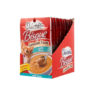 Front of Hartz Delectables Lickable Treat Bisque Tuna angled open carton. Delectables lickable treats are the first lickable wet cat treat.