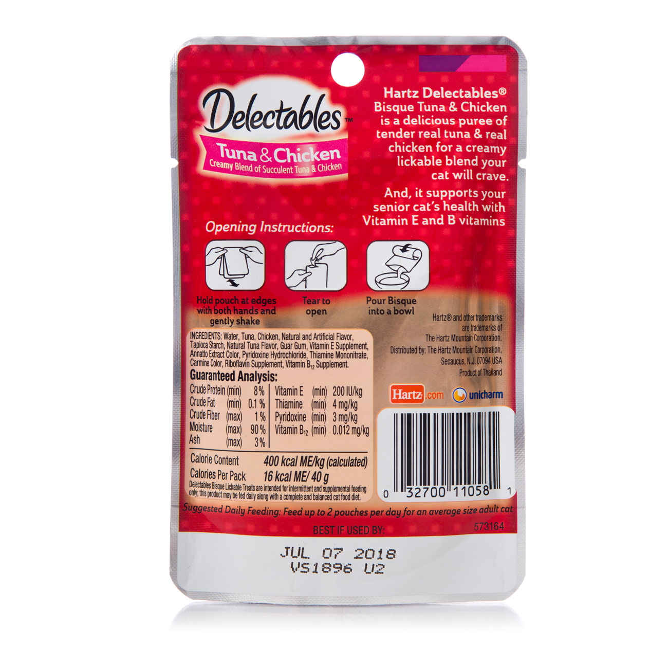 Chicken Broth Hartz Delectables Senior Cat Treats Chicken Tuna