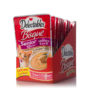 Front of delectables lickable treat bisque tuna and chicken senior cat treat carton.