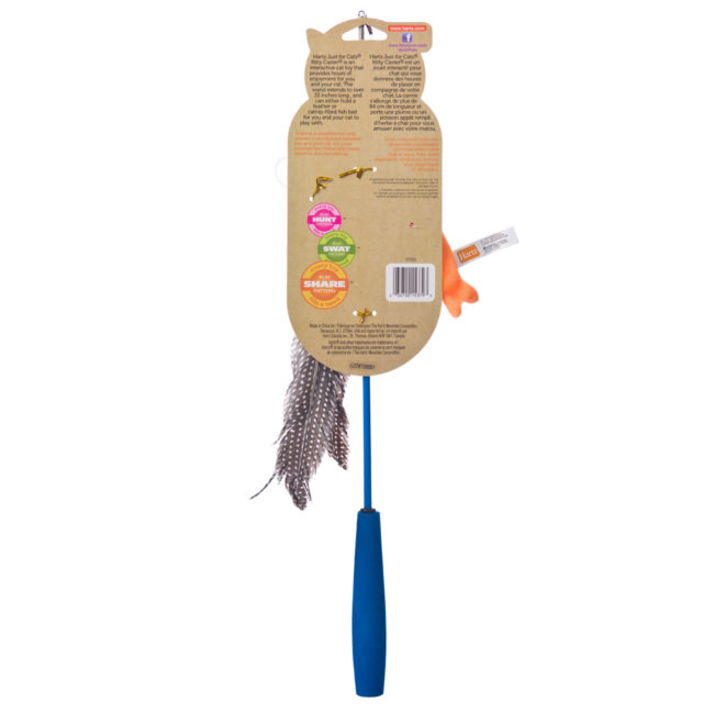 Interactive fishing pole and orange fish toy for cats, Hartz SKU 3270015379