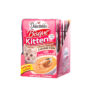 Delectables lickable treat bisque tuna and chicken for kittens. Front of opened carton. Hartz delectables lickable treats are the first wet cat treat.