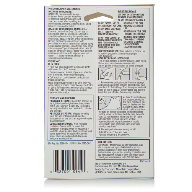 Hartz Ultraguard Plus Flea And Tick Drops For Cats Hartz