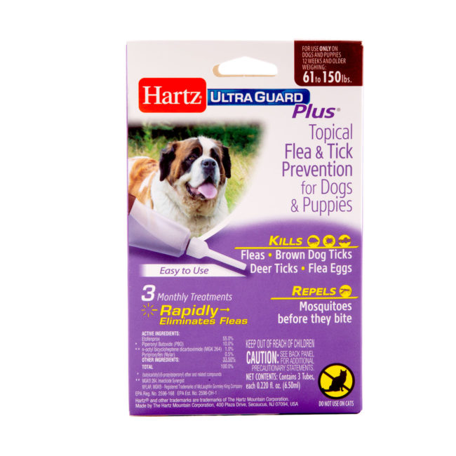 Hartz Ultraguard Plus topical drops for dogs.