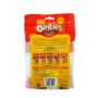Hartz Oinkies smoked pig skin twists with peanut butter flavor. Back of package. Hartz SKU# 23270012152