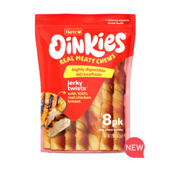 NEW! Hartz Oinkies jerky twists, 8 pack.