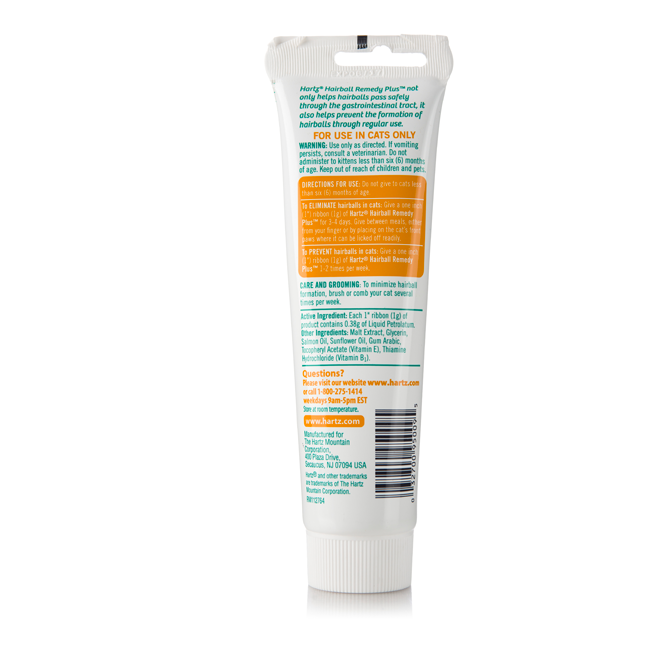 Hartz Hairball Remedy Plus For Cats Kittens Paste Hartz