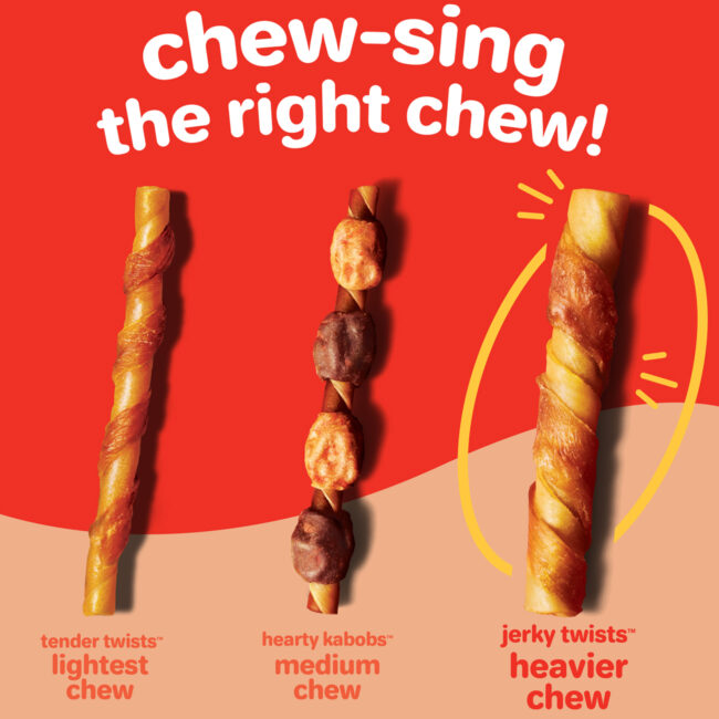 Hartz Oinkies Jerky Twists. Choose the right chew.