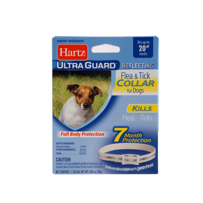 Hartz flea & tick collar for dogs. A reflective flea collar. Hartz SKU#3270002898