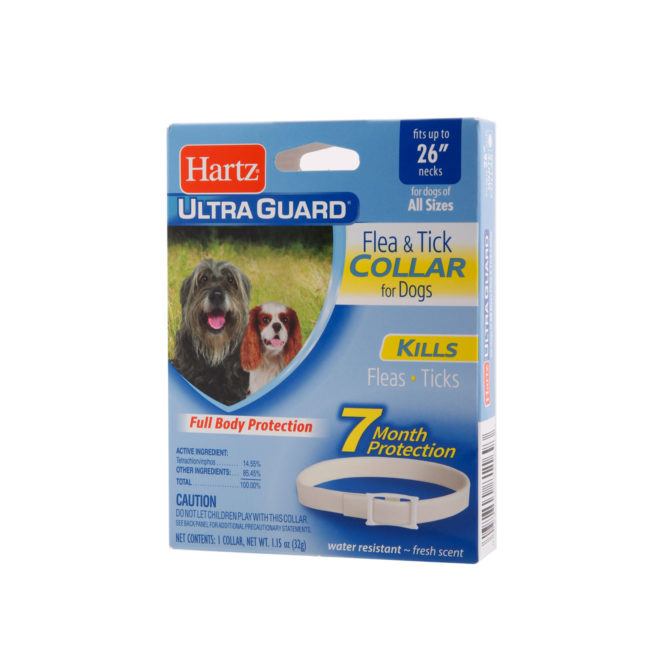 Hartz dog tick treatment. The Hartz UltraGuard tick collar is a flea & tick collar for large dogs.