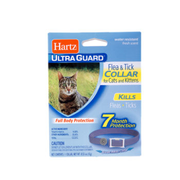 Water resistant cat flea collar for kittens also. Hartz SKU# 3270090745