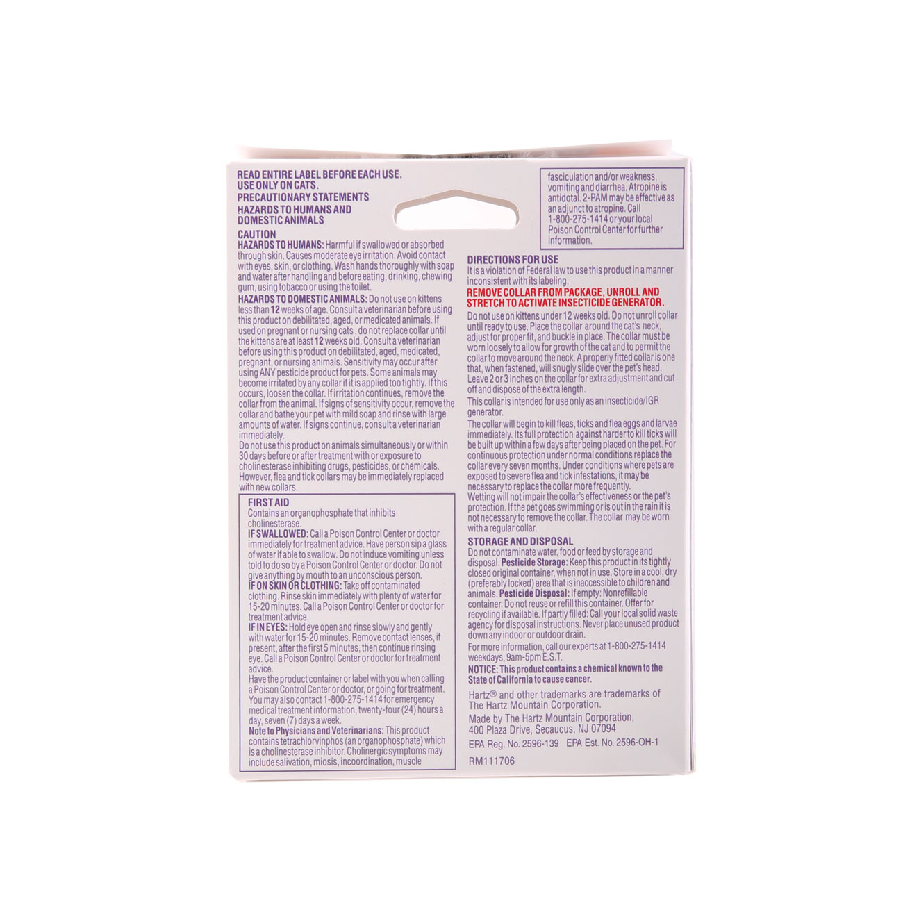 hartz ultraguard plus flea collar for cats
