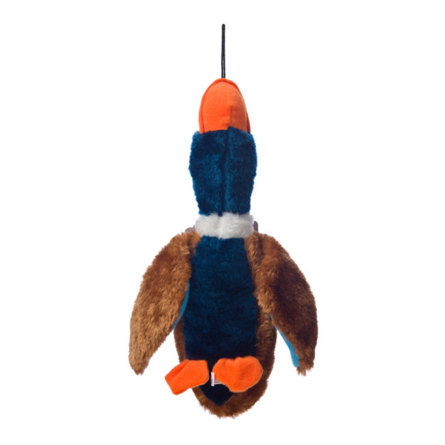 A blue feathered chewing toy for dogs, Hartz SKU 3270005445