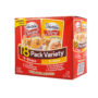 Hartz Delectables™ Lickable Treat 18 pack Variety pack. Angled front of package. The package has a picture of the Hartz Delectables lickable treat stew and bisque packages.