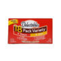 Hartz Delectables™ Lickable Treat 18 pack Variety pack. Top of package. Hartz Delectables lickable treat. The first wet cat treat.