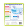 Hartz SKU#3270011244. Hartz disposable diapers. Back of package. Avoid unpleasant messes with Hartz disposable diapers and Hartz disposable male wraps.