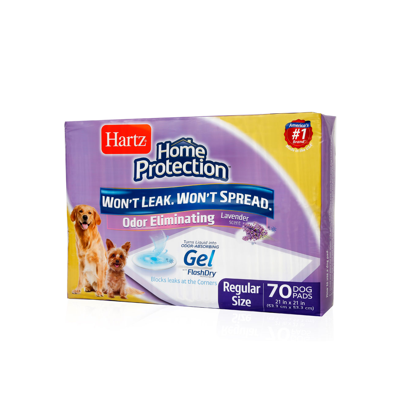 Hartz Home Protection Lavender Scented Dog Pads, 14 Count, Super Absorbent & Won't Leak, Odor Eliminating